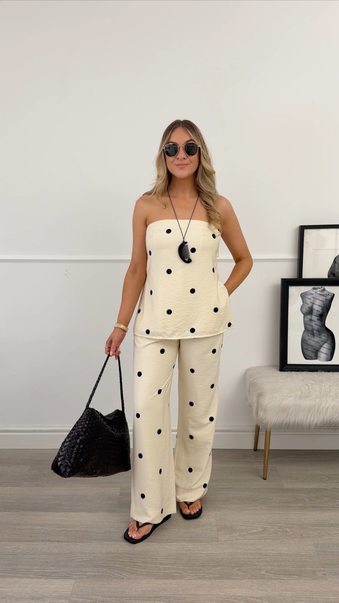 Polka dot two piece 😍
I wear xs in the top & 26 short in the trousers 

#LTKsummer #LTKsale #LTKxAFSale