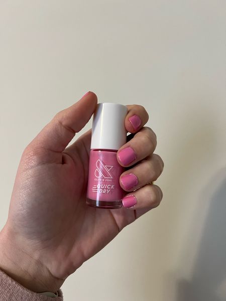 Nails! Nail polish! Hot pink nail polish!