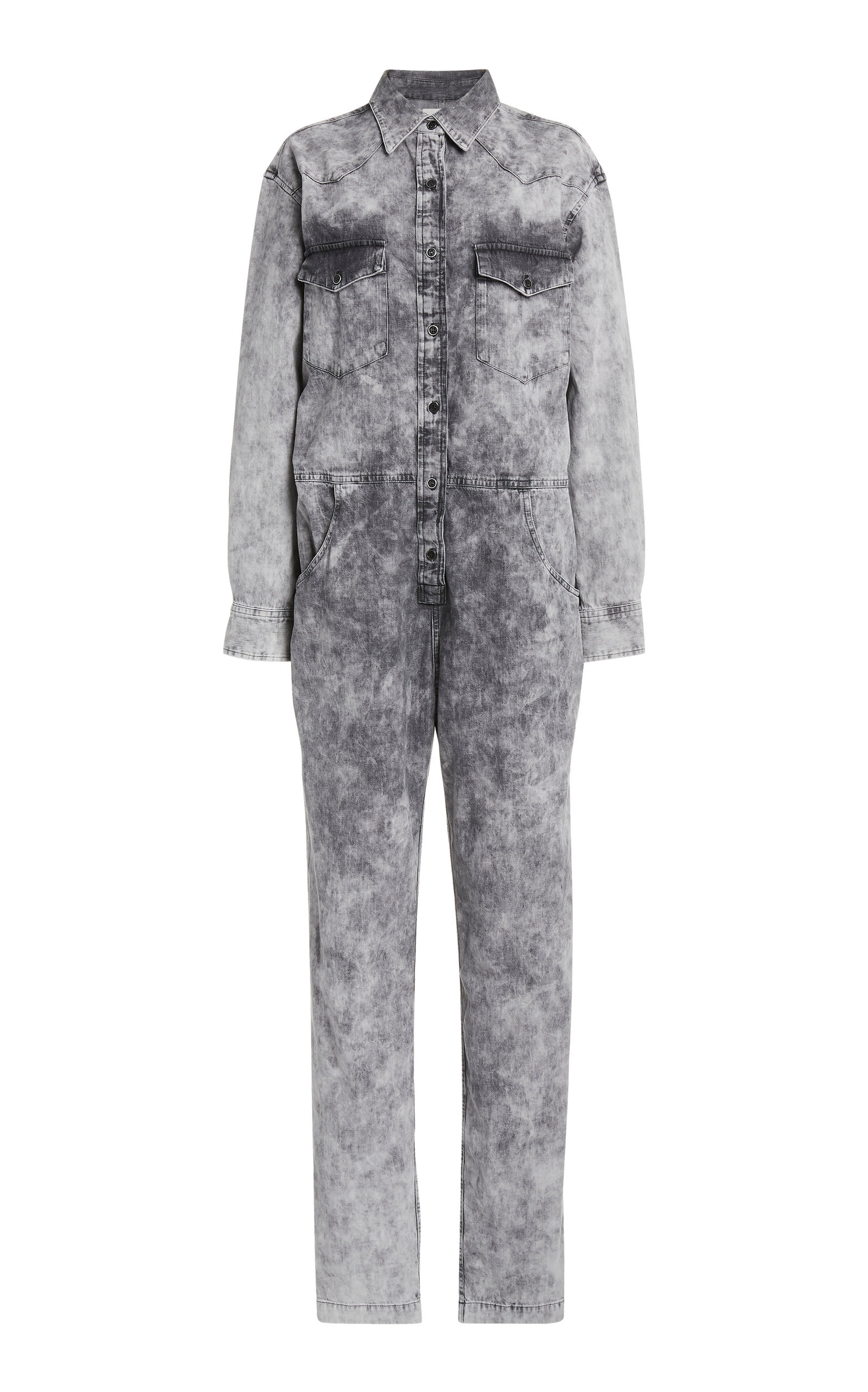 Isabel Marant Étoile Idesia Distressed Denim Jumpsuit | Moda Operandi Global