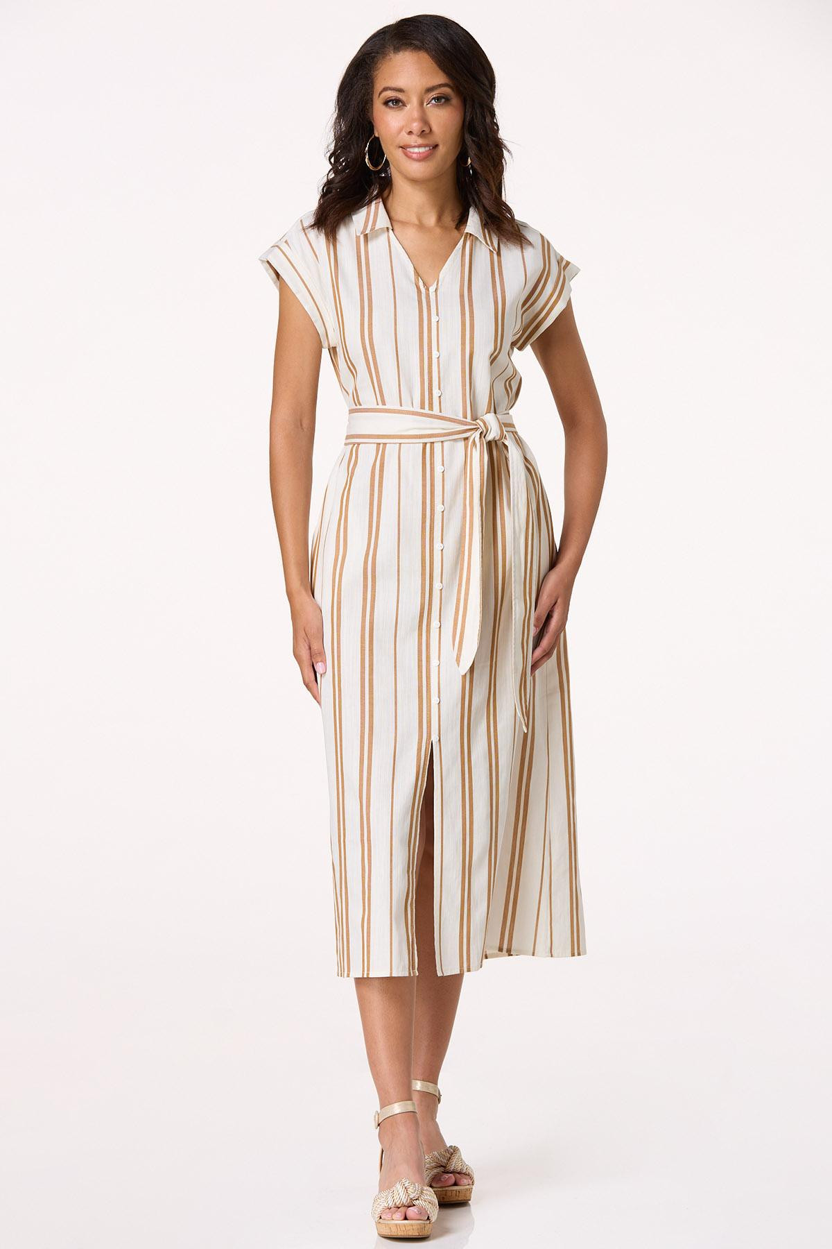 Stripe Midi Shirt Dress | Cato Fashions