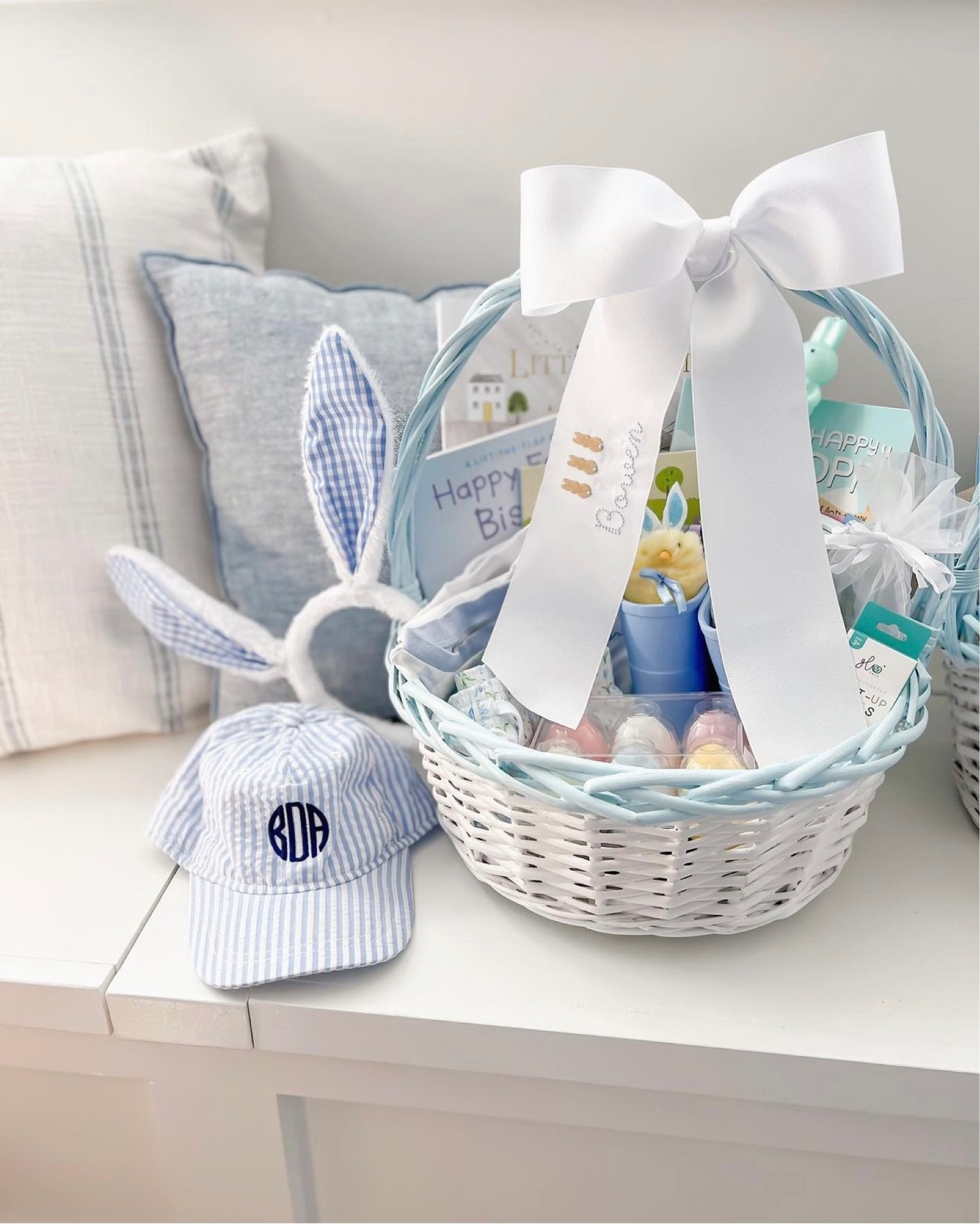 Easter Basket ideas for Toddlers! 🐣🌸
This was my oldest’s Easter basket last year when he was almost 3 - he was VERY excited about everything in it! 

Bubbles - Dollar spot at Target & they have them again this year
Hopping Chicks & Bunnies - Michael’s 
Ribbon - Made by me  @ElizabethDavis_Designs
Basket - Baby Braithwaite 
Gingham bunny ears - Hobby Lobby (they have them again this year!)

#LTKFind #LTKSeasonal #LTKbaby