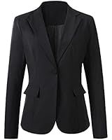 LookbookStore Womens Notched Lapel Pockets Button Work Office Blazer Jacket Suit | Amazon (US)