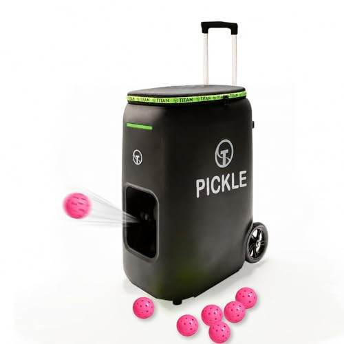 Titan ONE Pickleball Machine with Internal Oscillation & Free App | for Coaches, Clubs & Solo Practice, 85 to 240 Ball Capacity, Portable with Trolley Handle | Amazon (US)