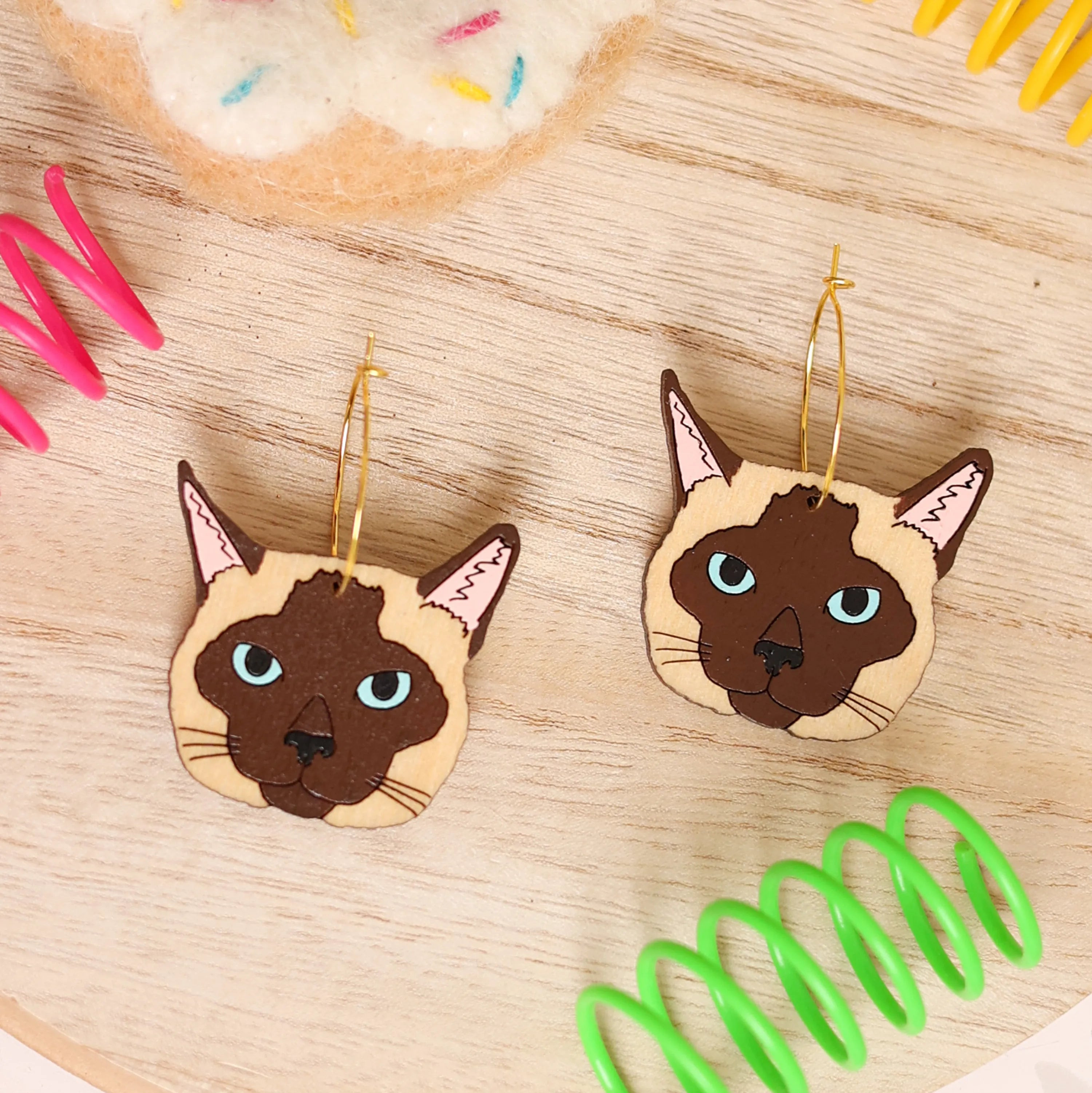 Siamese Cat Hoop Earrings | Le Chic Miami