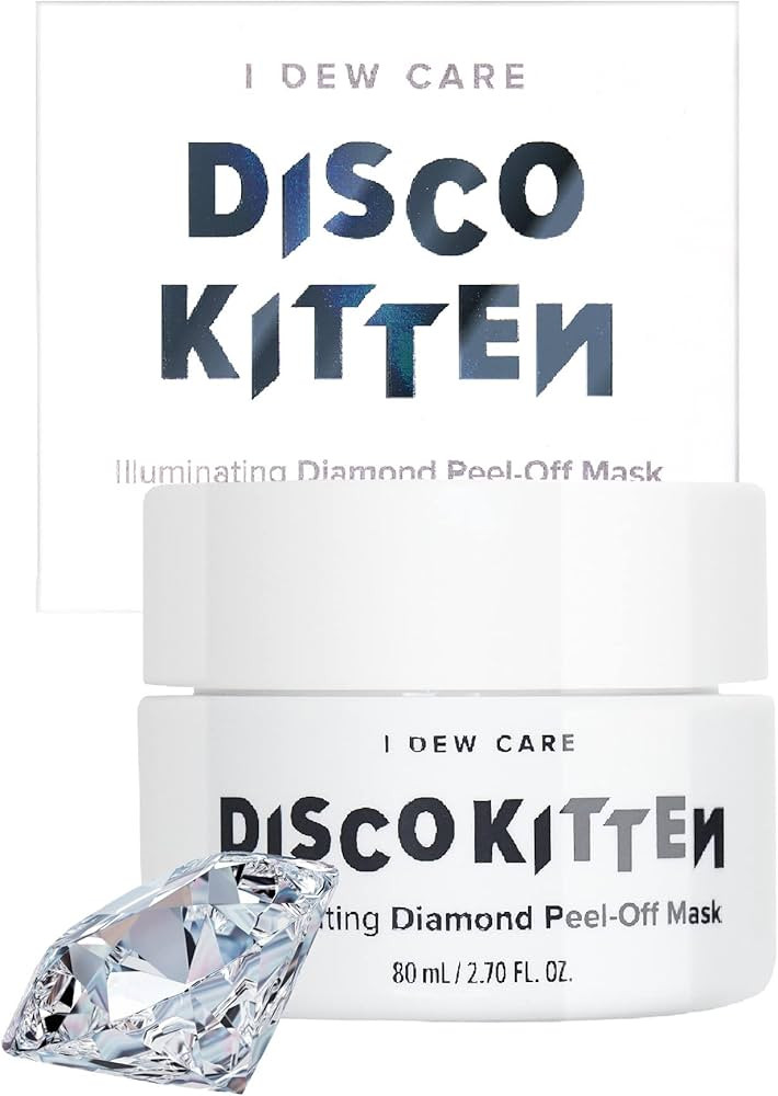 Peel-off Mask - Disco Kitten | Illuminate Skin With White Water Lily and Diamond Powder, 2.70 Oz | Amazon (US)