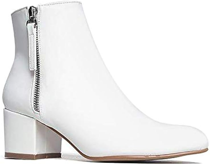 J. Adams Zuma Ankle Bootie – Closed Pointed Toe Low Block Heel Zip Up Boot | Amazon (US)