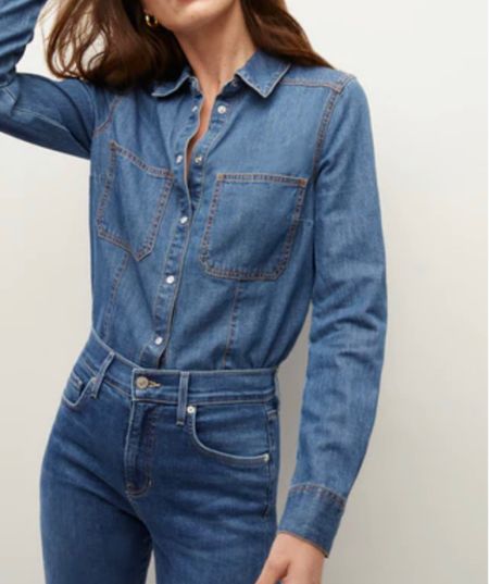 Loving the details on this denim shirt. Throw over a white tank for a casual transitional look

Extra 15% off VB sale now

#LTKsalealert #LTKtravel #LTKSeasonal