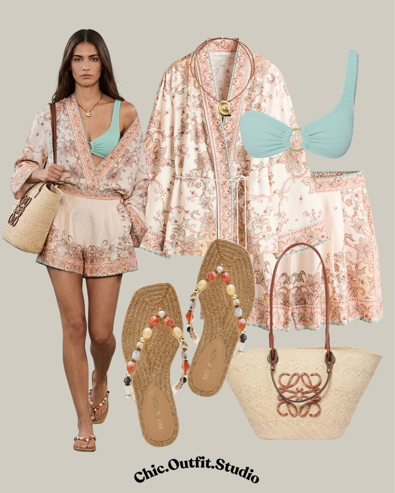 Printed Co-ord Resort Set
💫A lightweight printed co-ord set layered over a turquoise bikini creates the ultimate elevated luxury resort outfit. Soft blush tones, woven accessories, and embellished sandals make this look feel feminine, relaxed, and vacation-ready.
💫Perfect for beach clubs, resort vacations, poolside lunches, or summer holidays in Europe.
💫Tags: resort wear women, luxury vacation outfit, printed co ord set, beach club outfit women, european summer vacation style, bikini cover up outfit, woven beach bag outfit, elegant resort style, chic summer co ord set, vacation outfit inspiration


#LTKsummer #LTKshoes #LTKswimwear