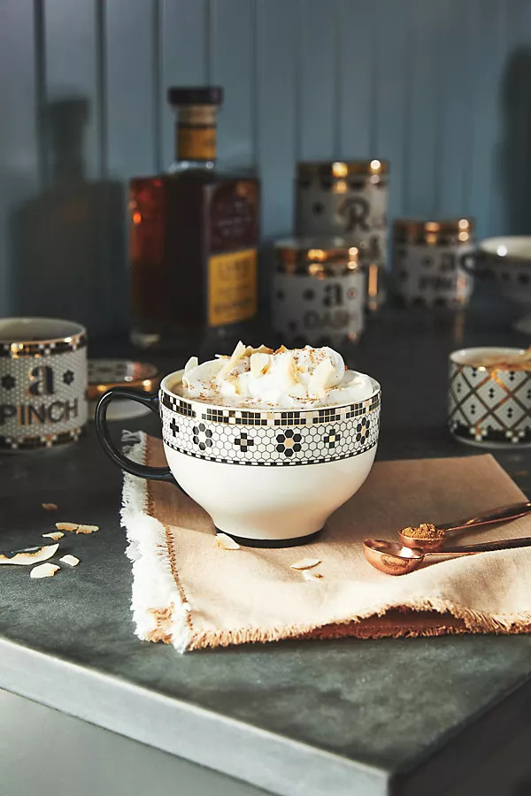 The Bistro Tile Stoneware Teacups, Set of 4 | Anthropologie (US)