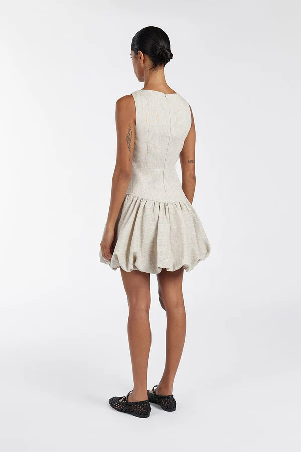 IRINA NATURAL BUBBLE MINI DRESS | DISSH