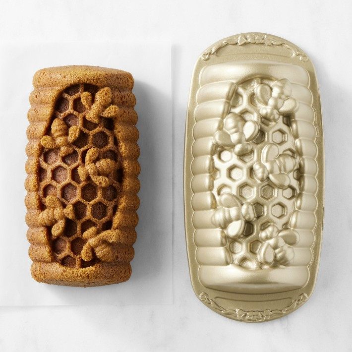 Nordic Ware Nonstick Cast Aluminum Honey Hive Loaf Pan | Williams-Sonoma
