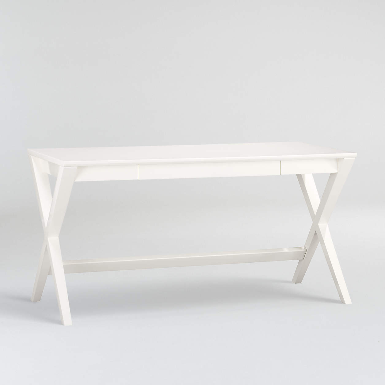 Spotlight White X-Leg Desk 58" + Reviews | Crate & Barrel | Crate & Barrel