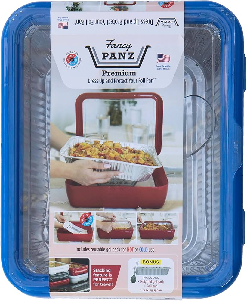 Fancy Panz Premium Dress Up & Protect Your Foil Pan, Made in USA. Hot/Cold Gel Pack, One Half Siz... | Amazon (US)