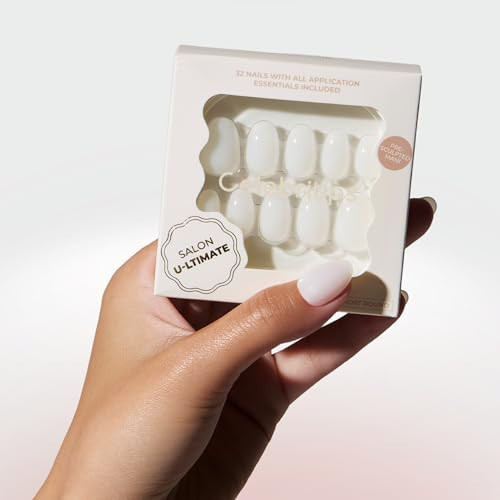 Celebritips Press On Nails - Salon U-ltimate™ | Sheer Milk, Extra Short Round Nails, Reusable | 16 sizes - 32 Nails Kit with Glue and Sticky Tabs | Amazon (US)