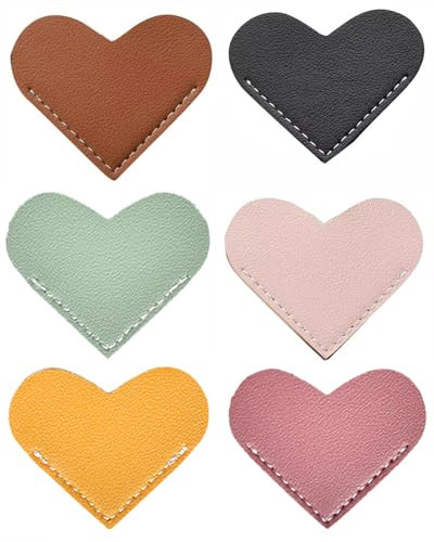 Leather Heart Bookmarks Cute Book Marks for Kids Corner Bookmark Reading Accessories Stationery Supplies Unique Gifts for Women Teacher Appreciation Gifts | Amazon (US)