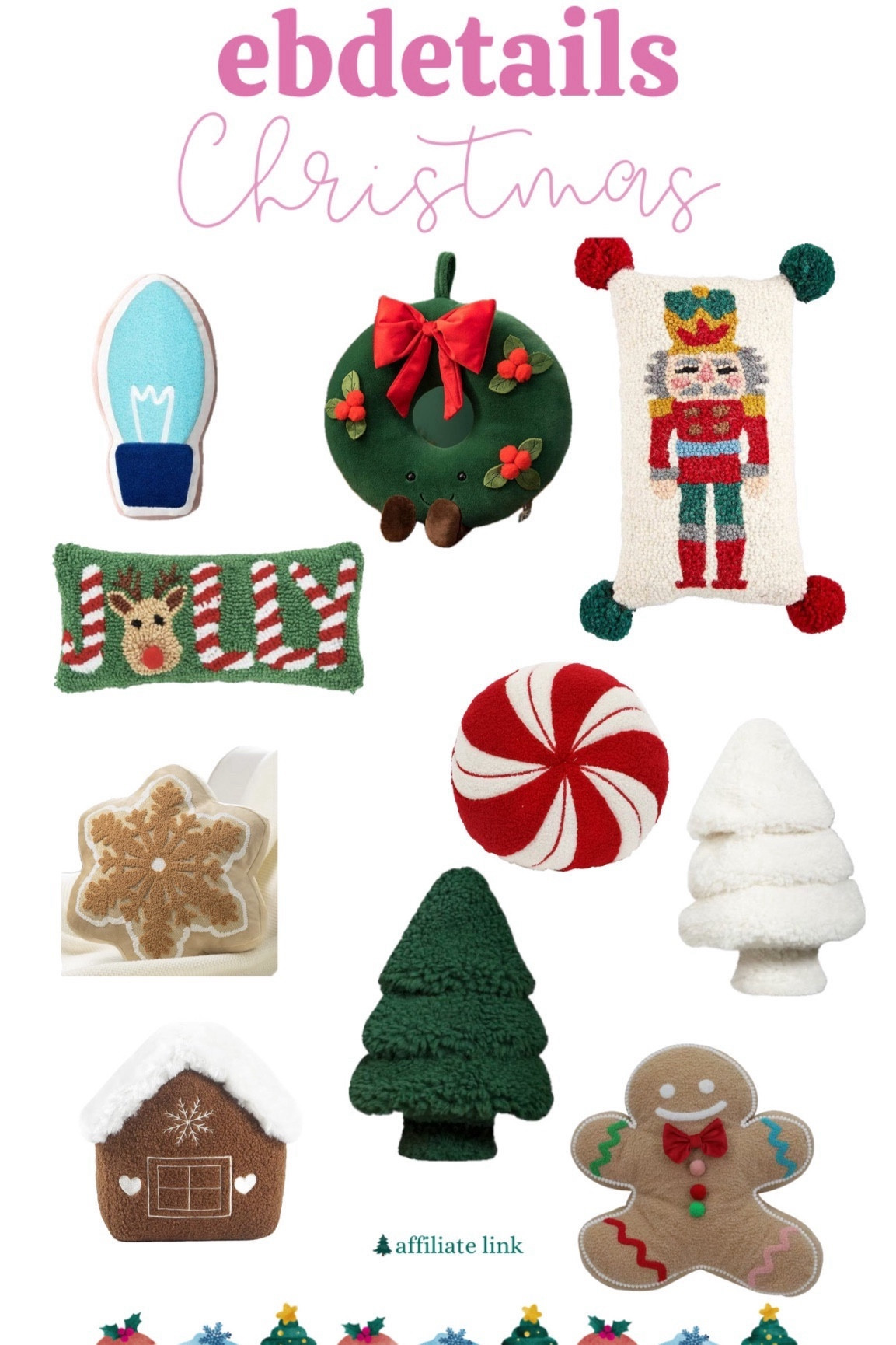 Christmas pillows. Christmas shape pillows. Christmas shaped pillows  

#LTKHoliday #LTKhome #LTKSeasonal