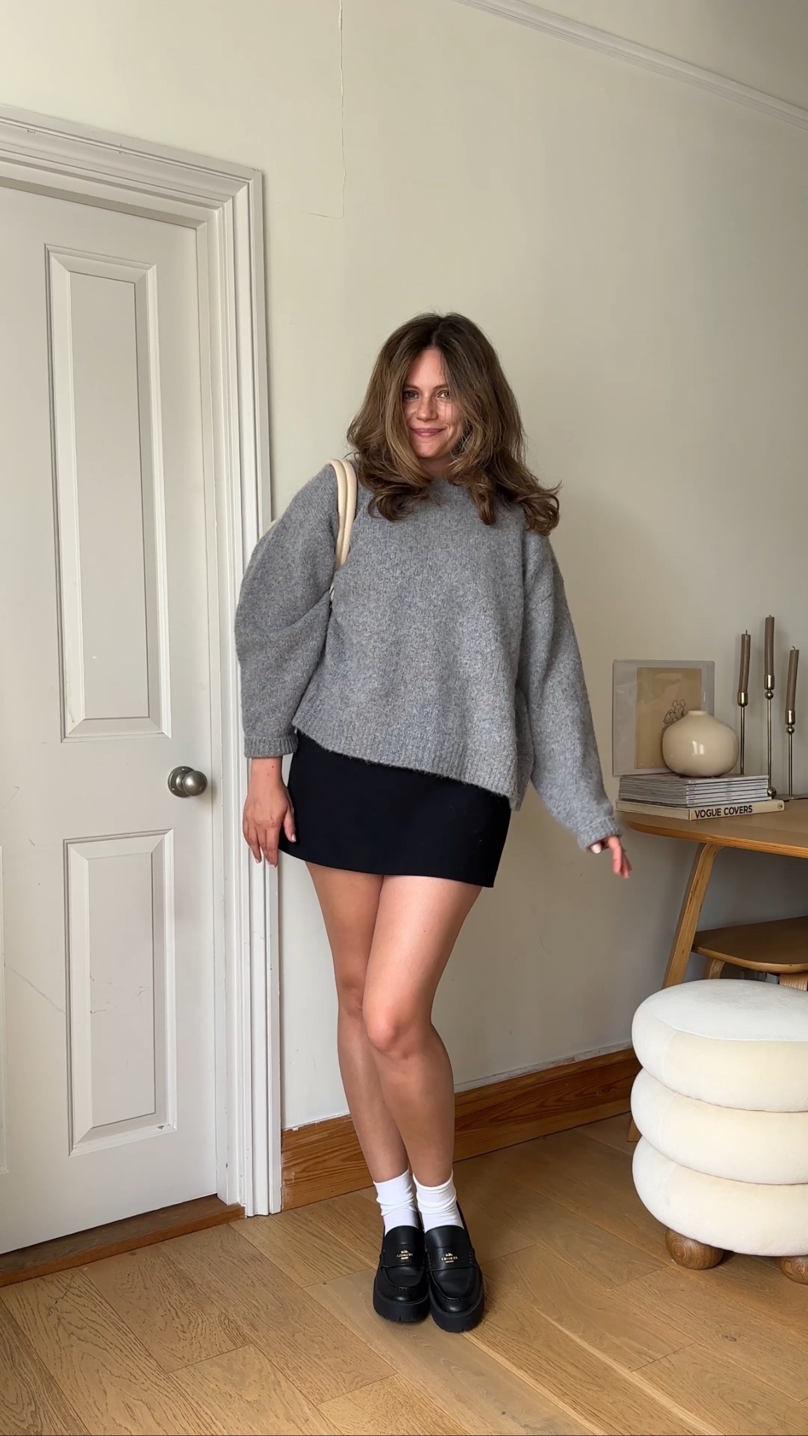 Wearing a size M in the skort and size L in the jumper :)