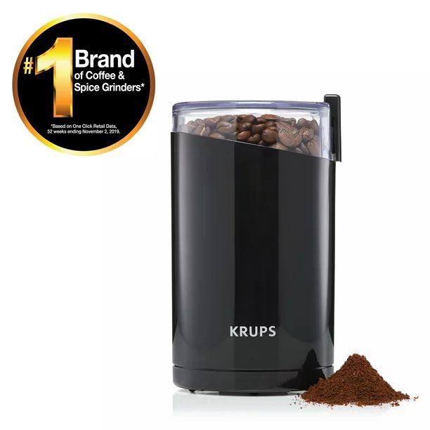 KRUPS Fast Touch Electric Coffee and Spice Grinder With Stainless Steel Blades F2034251 - Walmart... | Walmart (US)