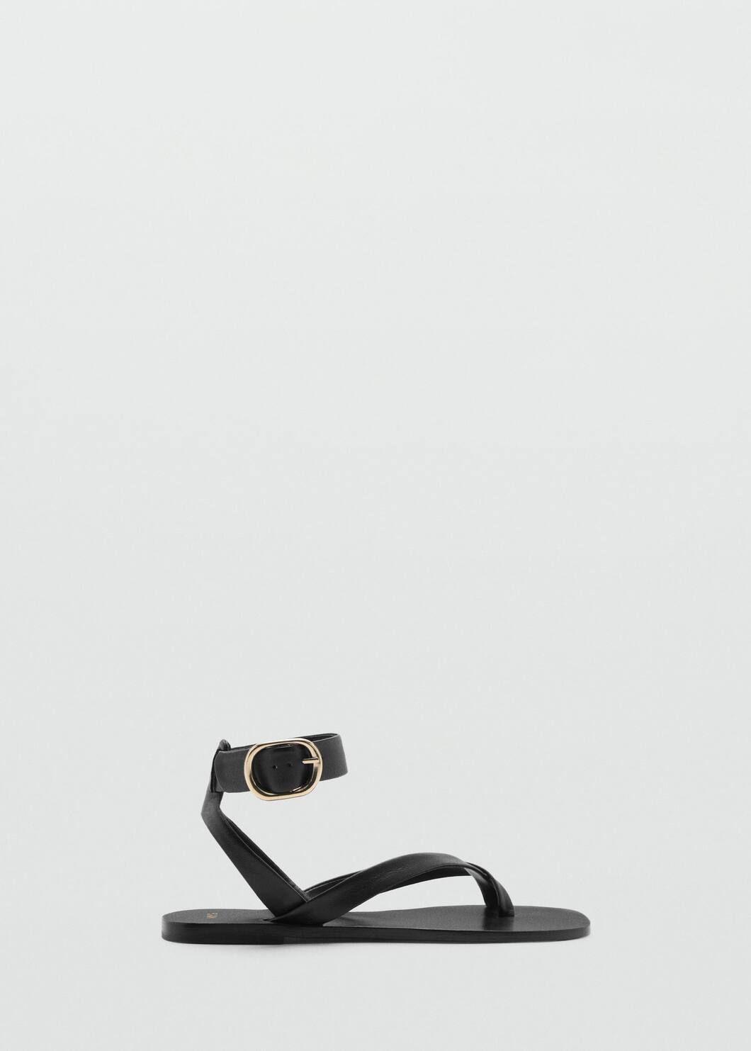 Leather straps sandals | MANGO (US)