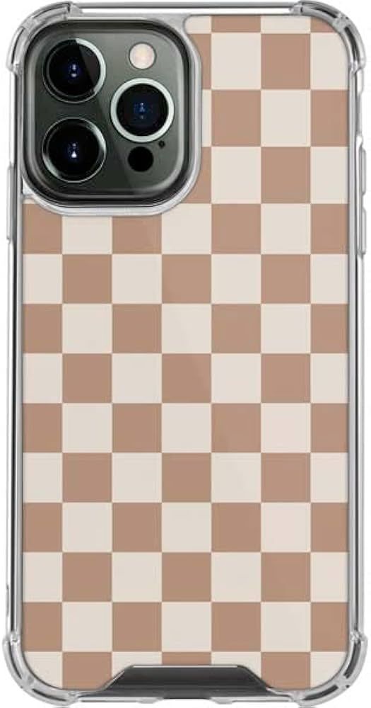 Skinit Clear Phone Case Compatible with iPhone 14 Pro Max - Skinit Originally Designed Neutral Check | Amazon (US)