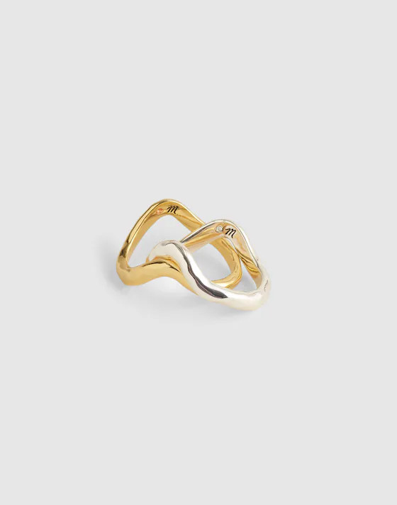 Hammered Sculptural Stacking Ring Set | Madewell
