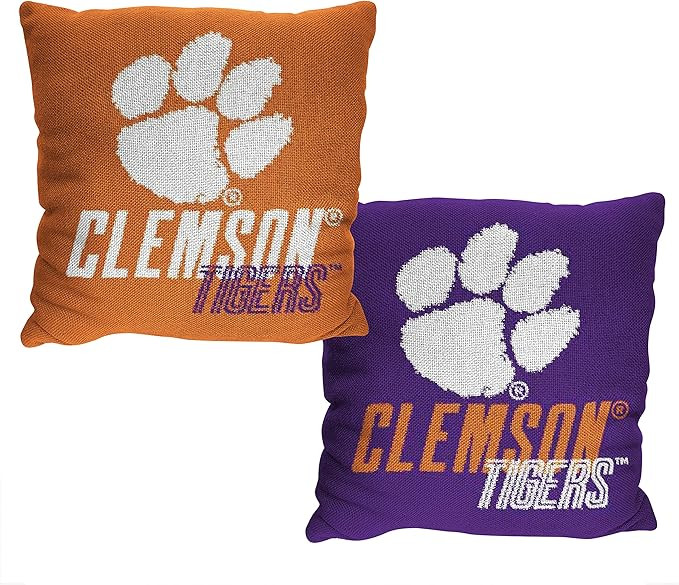 Northwest NCAA Clemson Reverb 20 x 20 Double Sided Jacquard Accent Throw Pillow | Amazon (US)