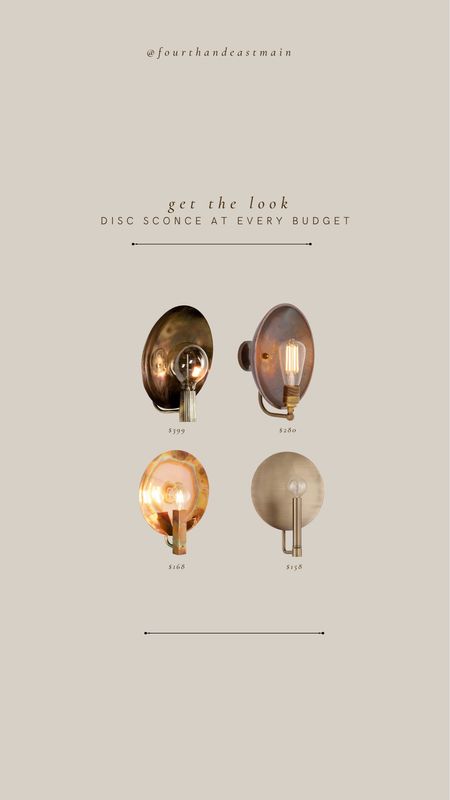 get the look // disc sconces at every price point 

mcgee lighting
sconce roundup 
amber interiors 

#LTKhome