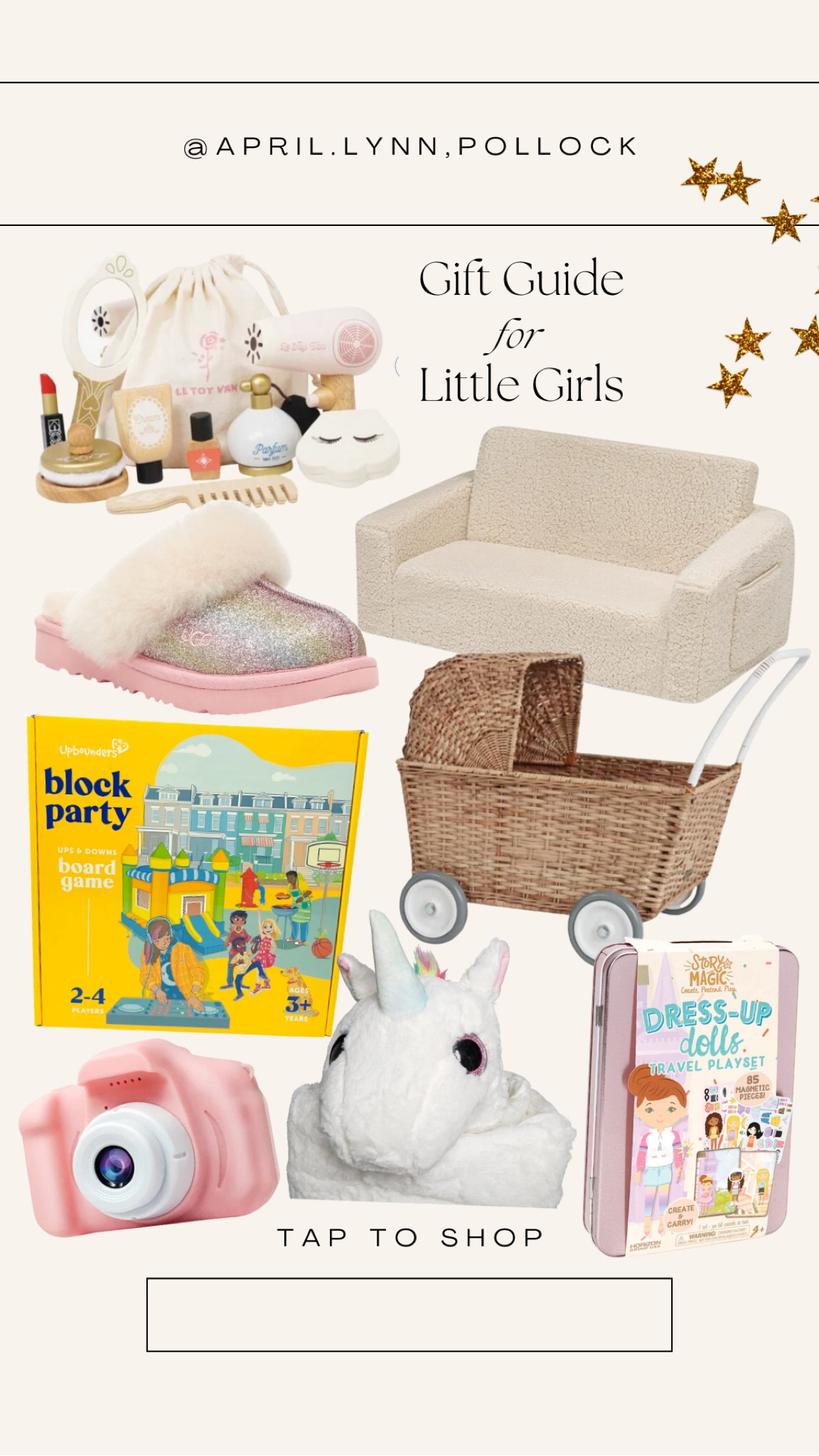 Gift guide for little girls / little girls gift idea / girls gifts / holiday gifts for girls / kids slippers / maisonette toys / girls camera / unicorn blanket 

#LTKGiftGuide #LTKkids #LTKHoliday