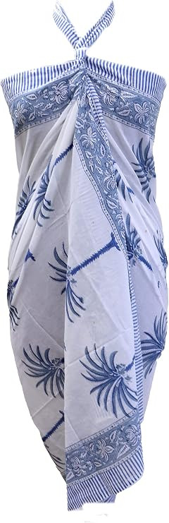 RADHIKA IMPEX Women Cotton Sarong Beach Cover Up Indian Hand Block Floral Print Swimsuit Bikini W... | Amazon (US)