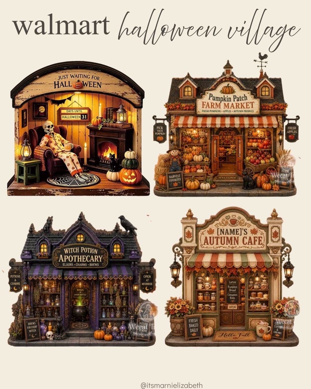 A little spooky village moment 🎃🏚️🕷️ Walmart has some of the cutest Halloween village pieces for creating your own tiny haunted town. Perfect for adding a little extra spooky charm around the house.

Walmart finds, Halloween village, spooky decor, Halloween decor, haunted village, spooky season

#LTKSeasonal #LTKHome