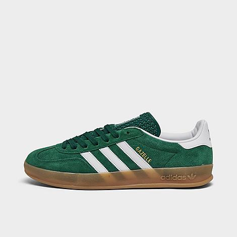 adidas Men's Originals Gazelle Casual Shoes in Collegiate Green/White/Gum Size: 13.0 | Finish Line (US)