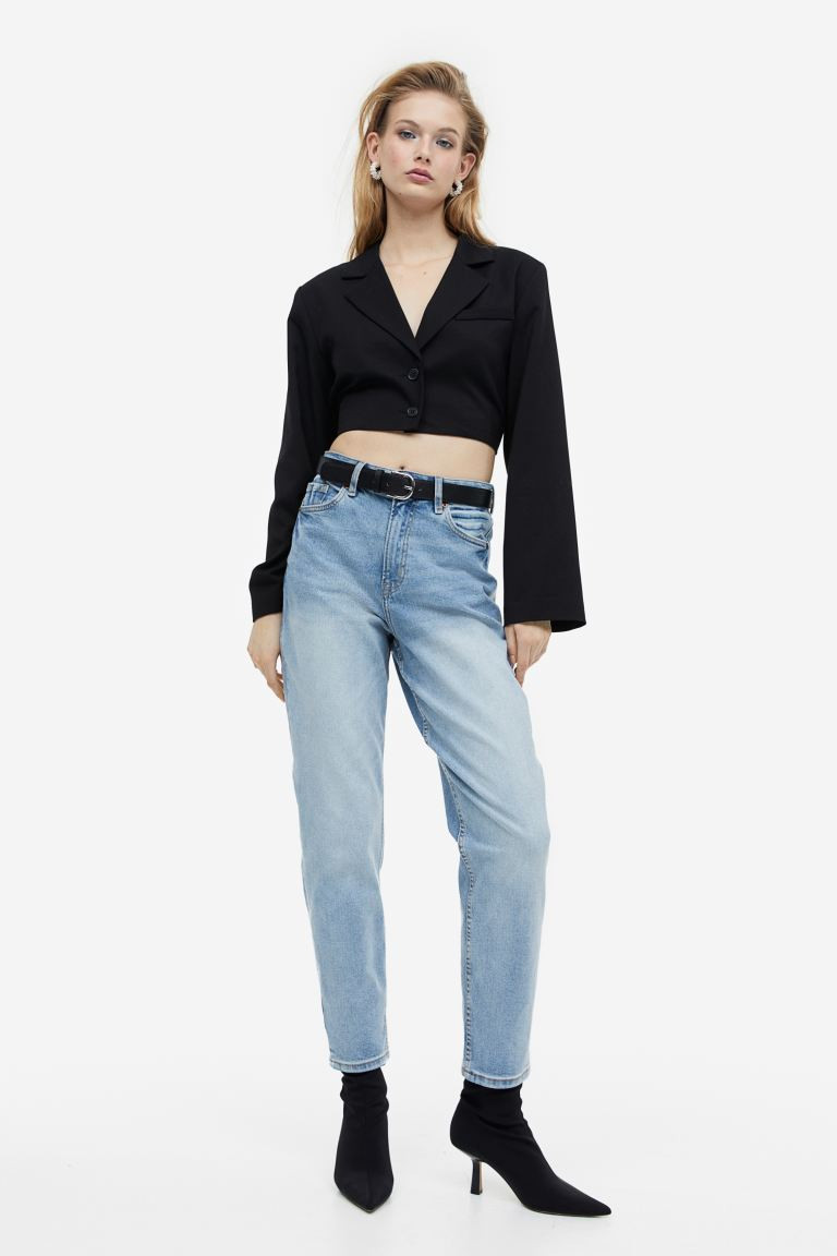 Mom Loose-fit High Ankle Jeans - Light denim blue - Ladies | H&M US | H&M (US + CA)