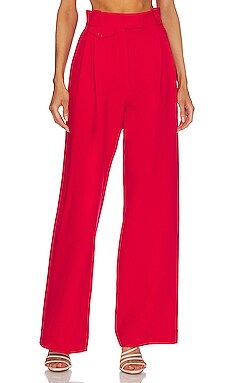 Shona Joy Irena Highwaisted Tailored Pant in Roma Red from Revolve.com | Revolve Clothing (Global)