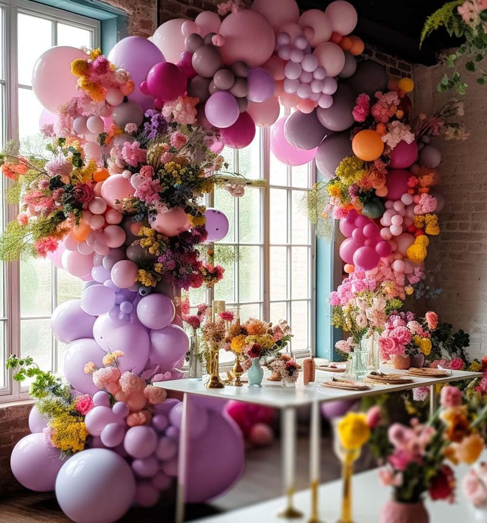 Purple Pink Balloon Garland Double Stuffed Lavender Lilac Balloons Different Sizes Pastel Balloon... | Amazon (US)