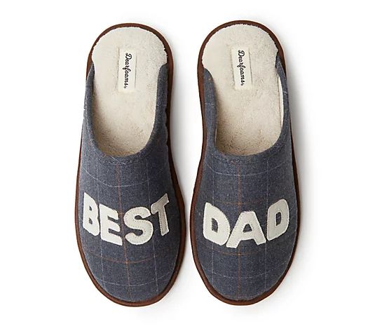 Dearfoams Men's Dad Scuff Slippers - QVC.com | QVC