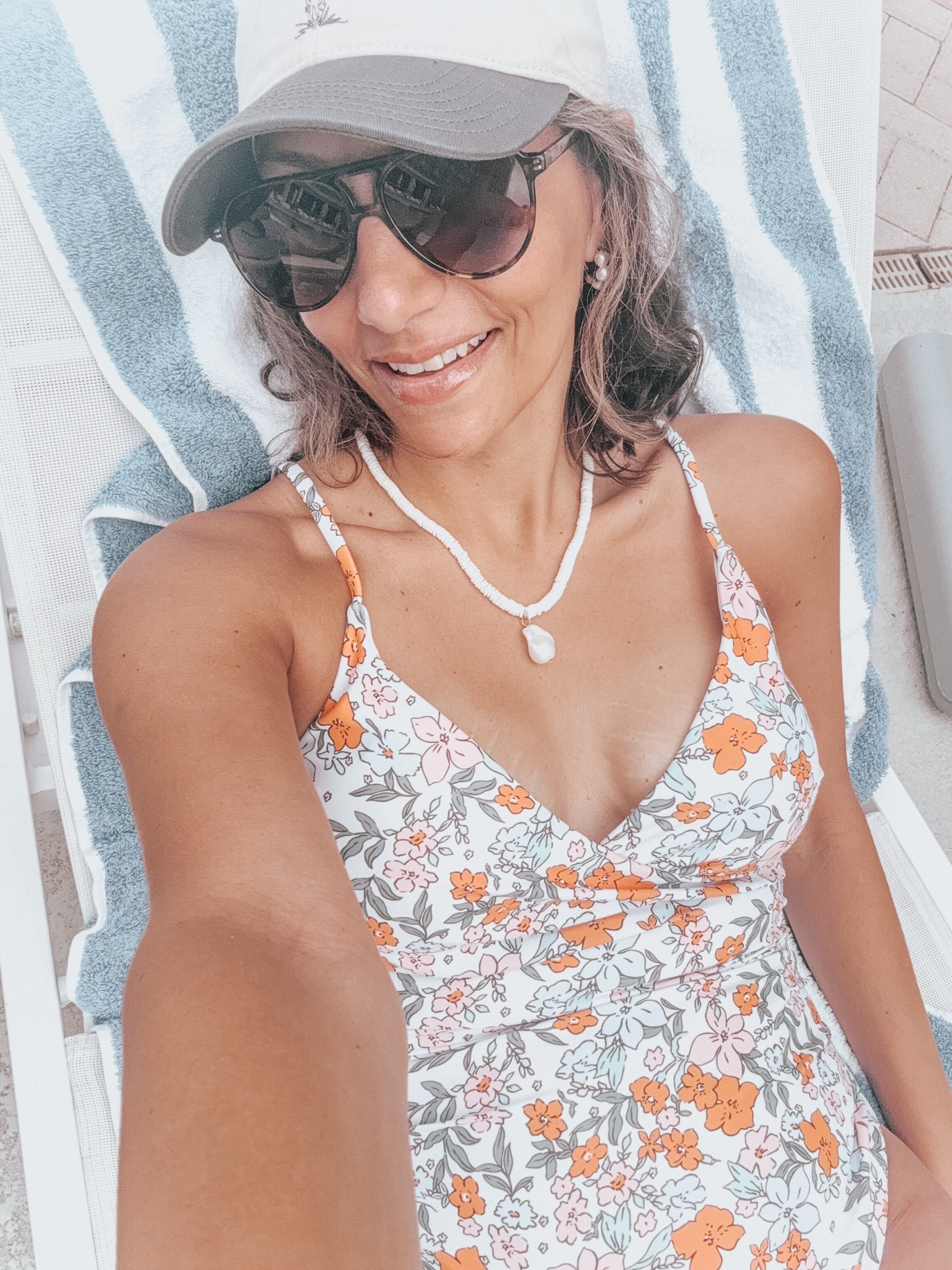 Amazon swimsuit sizes up to a medium 
Diff sunglasses 

#LTKOver40 #LTKSwim #LTKFindsUnder50