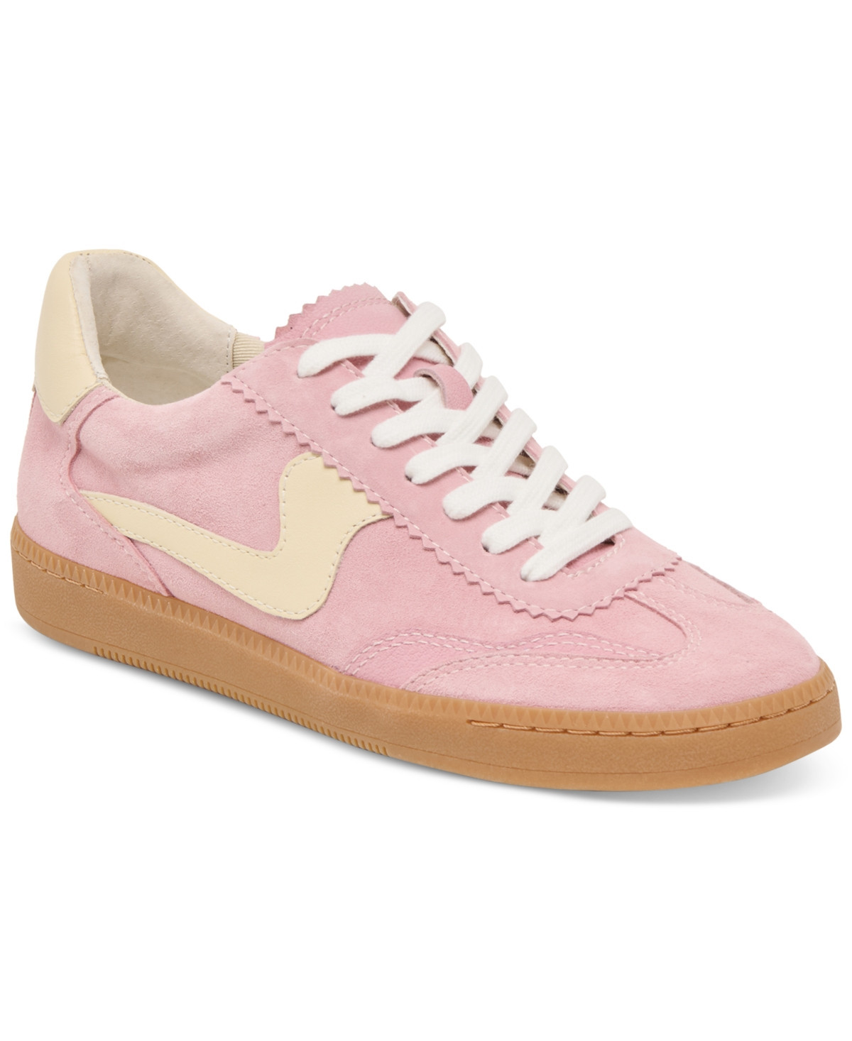 Dolce Vita Women's Notice Low-Profile Lace-Up Sneakers - Guava Suede | Macy's