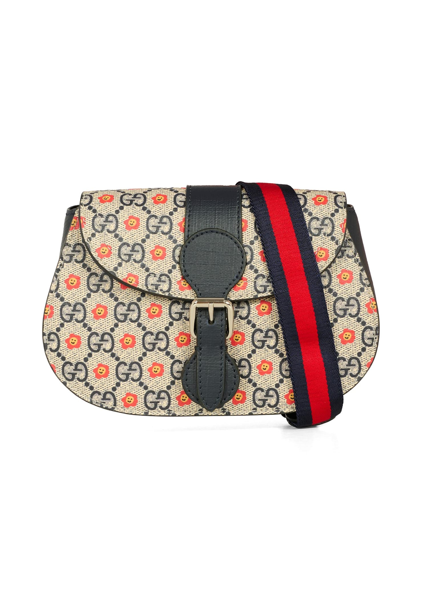 Gucci Blue Pouch For Girl With Flowers | Italist.com US