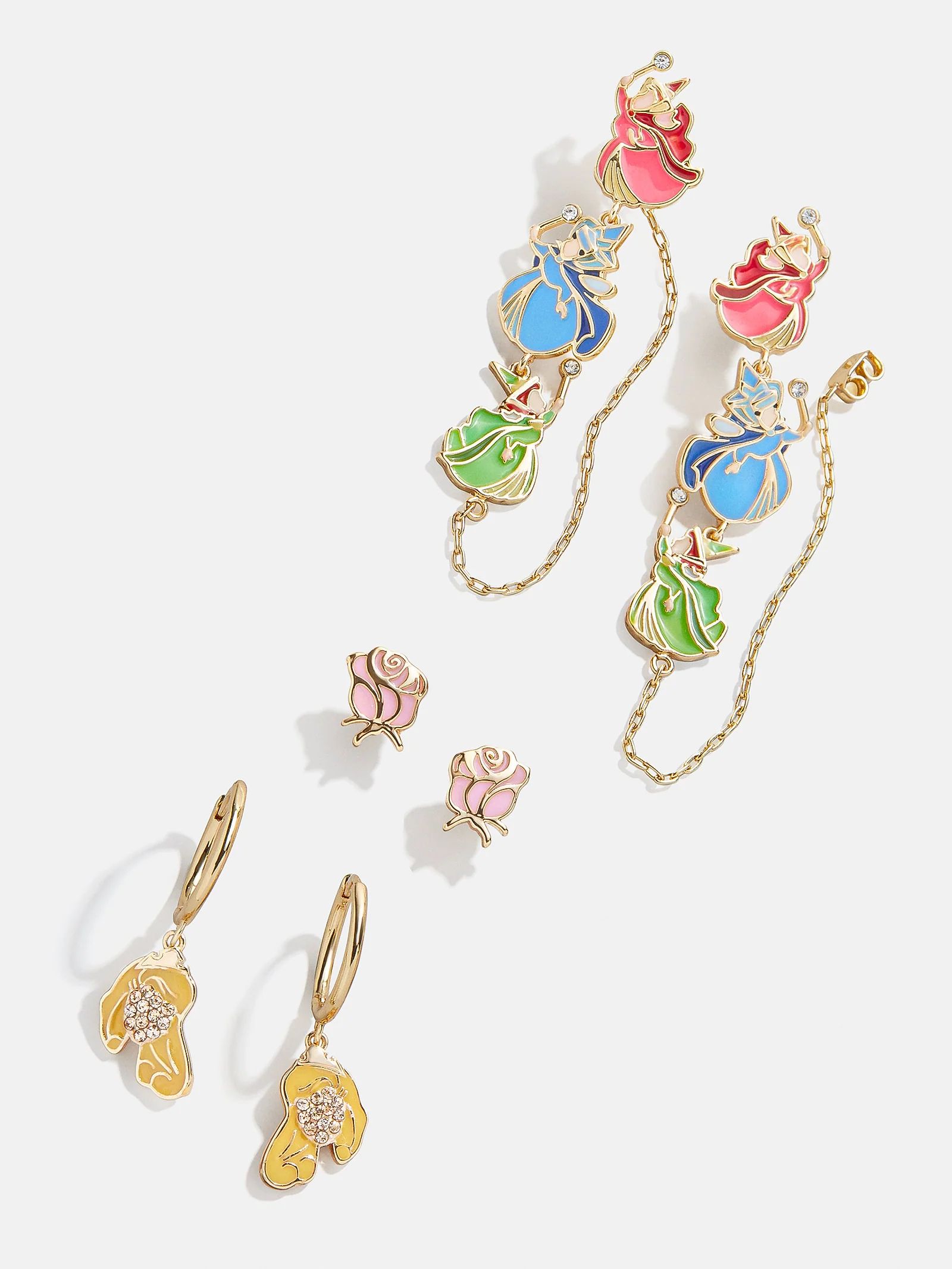 Sleeping Beauty disney Princess Earring Set - Multi/Gold | BaubleBar (US)