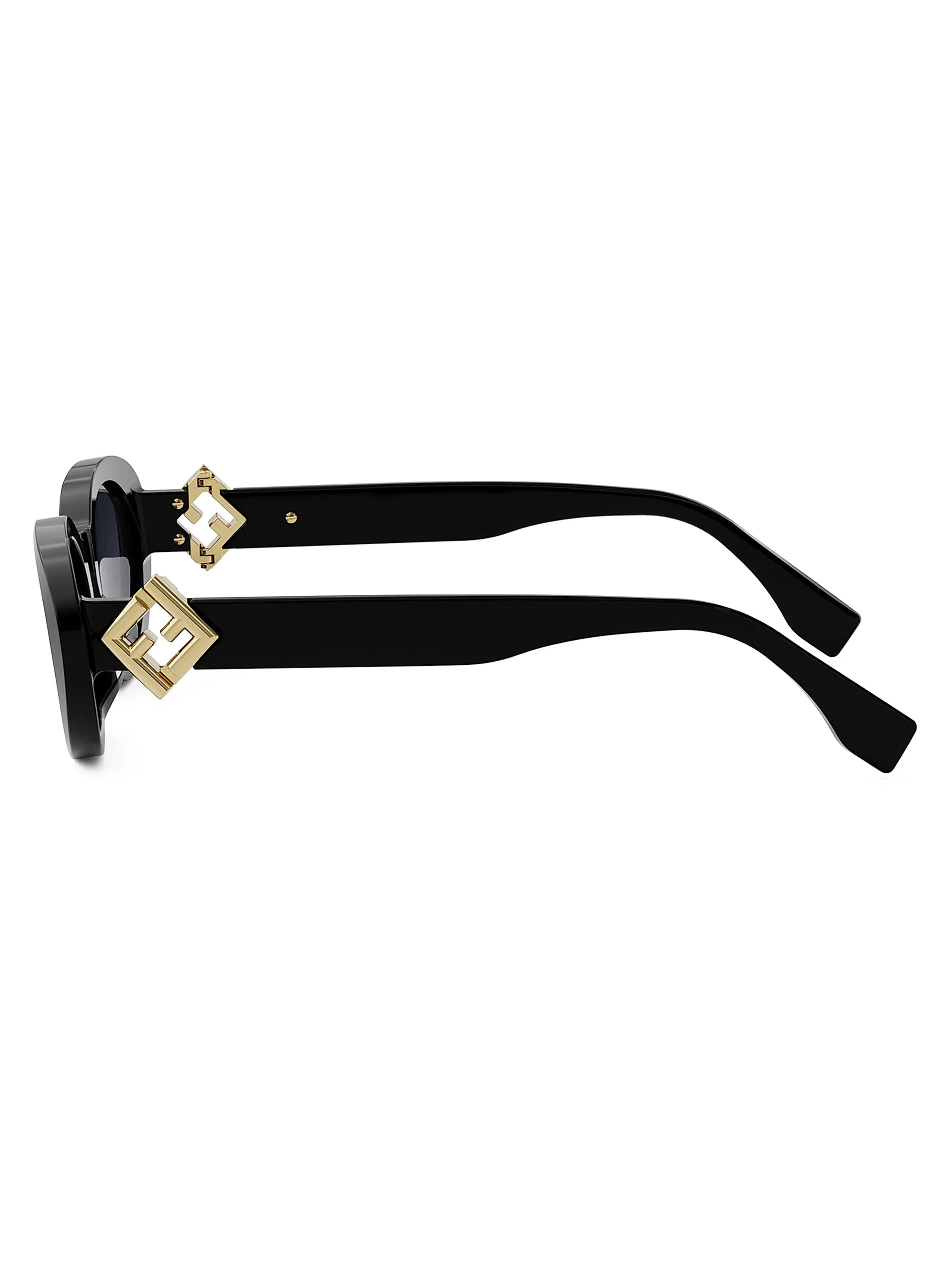 Diamond Black 53MM Oval Sunglasses | Saks Fifth Avenue