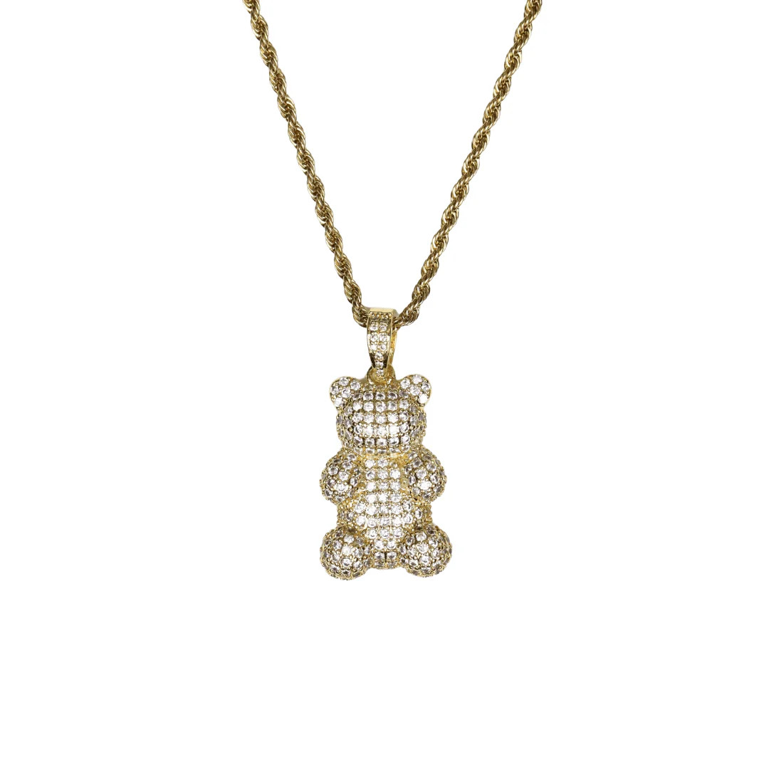 Large Crystal Bear Necklace - Ahava J | Ahava Jewels