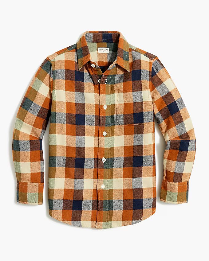 Boys' plaid flannel shirt | J.Crew Factory