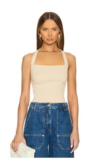 Cult Gaia Crawford Knit Top in Beige. - size XL | Revolve Clothing (Global)