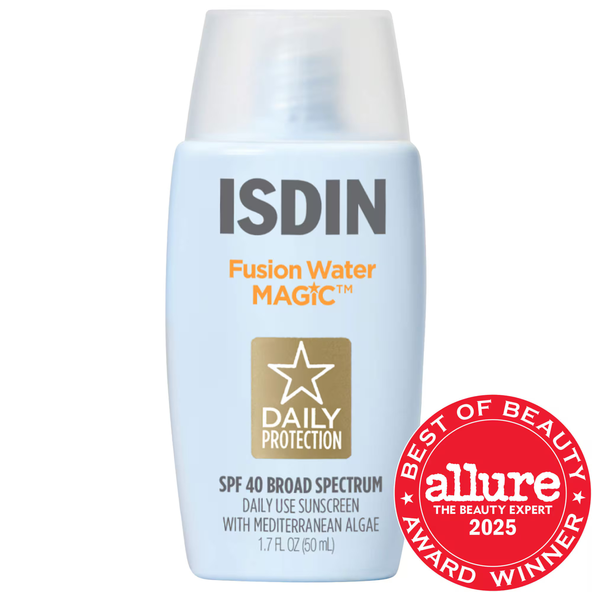ISDIN Fusion Water Magic SPF 40 Sunscreen with Hyaluronic Acid and Vitamin E 1.7 oz/50 mL | Sephora (US)