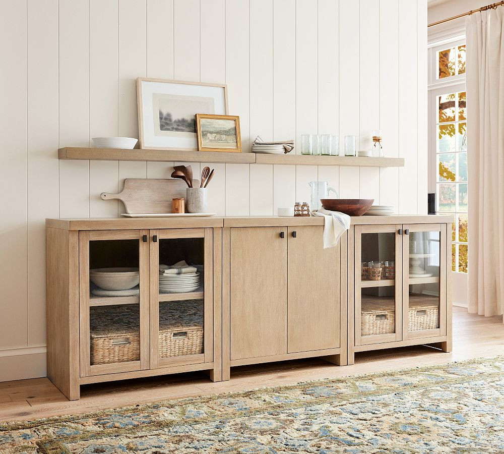Modern Farmhouse Display Buffet with Cabinet (102") | Pottery Barn (US)