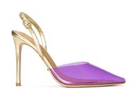 Lazer Purple Vinylite/Gold 10.3cm Heels | Tony Bianco (Global)