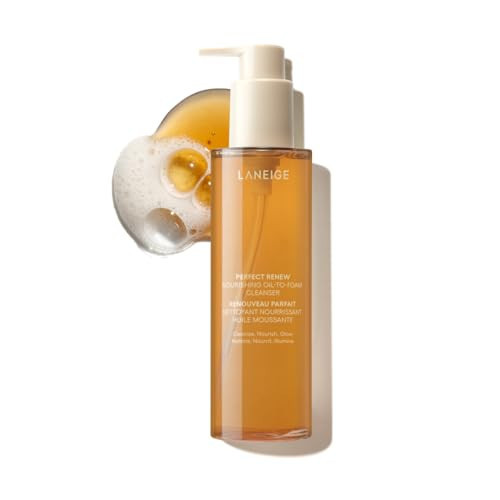 LANEIGE Perfect Renew Nourishing Oil-to-Foam Cleanser: 2-in-1 Anti-Aging Face Wash for a Radiant Glow to Remove Makeup, Sunscreen, & Impurities | Amazon (US)
