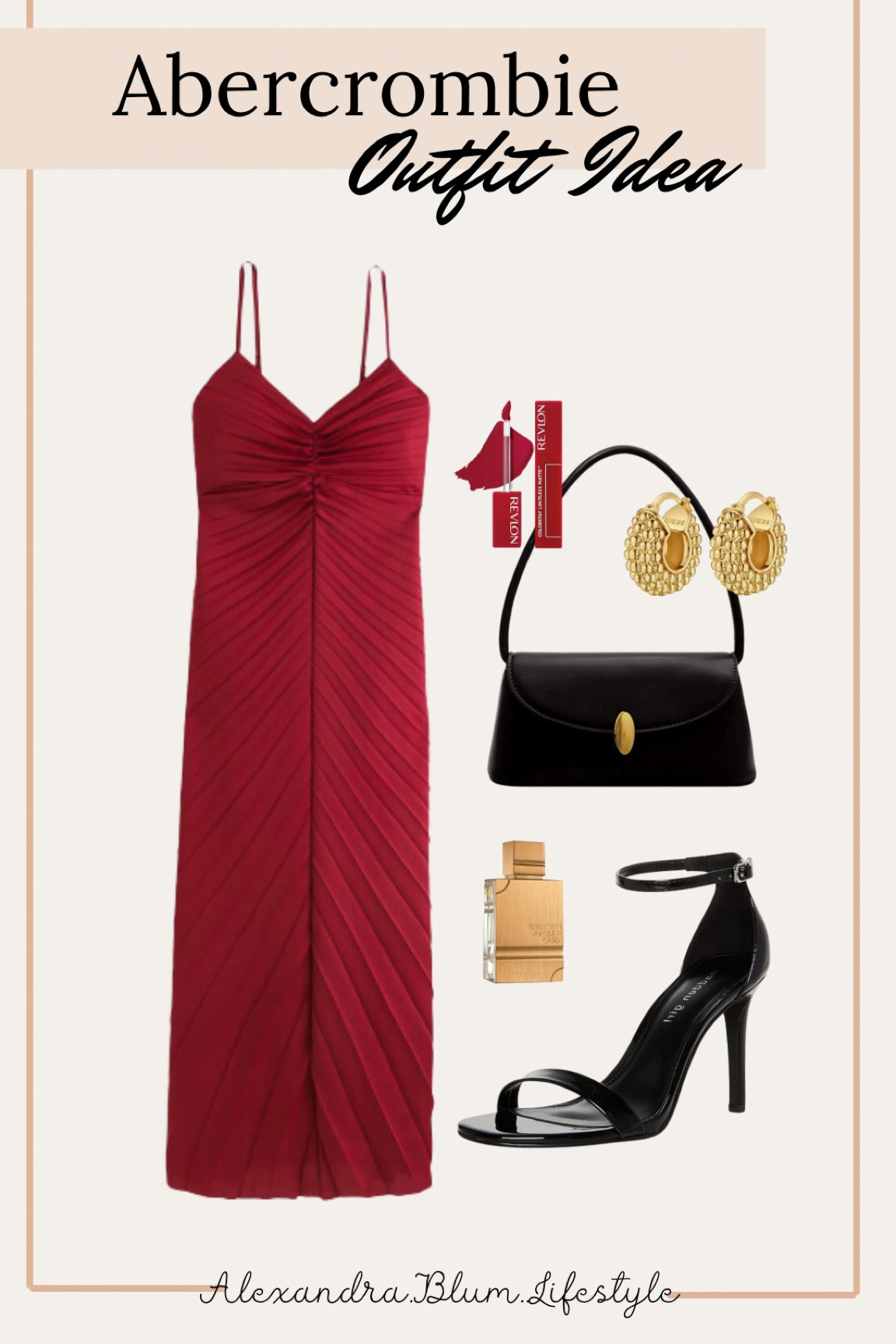 Red maxi satin dress from Abercrombie makes the perfect winter wedding guest dress or holiday party dress! I paired it with black stiletto heels, black shoulder bag, and gold jewelry from Amazon! Christmas outfit idea! New Year’s Eve outfit idea! 

#LTKFindsUnder100 #LTKWedding #LTKParties