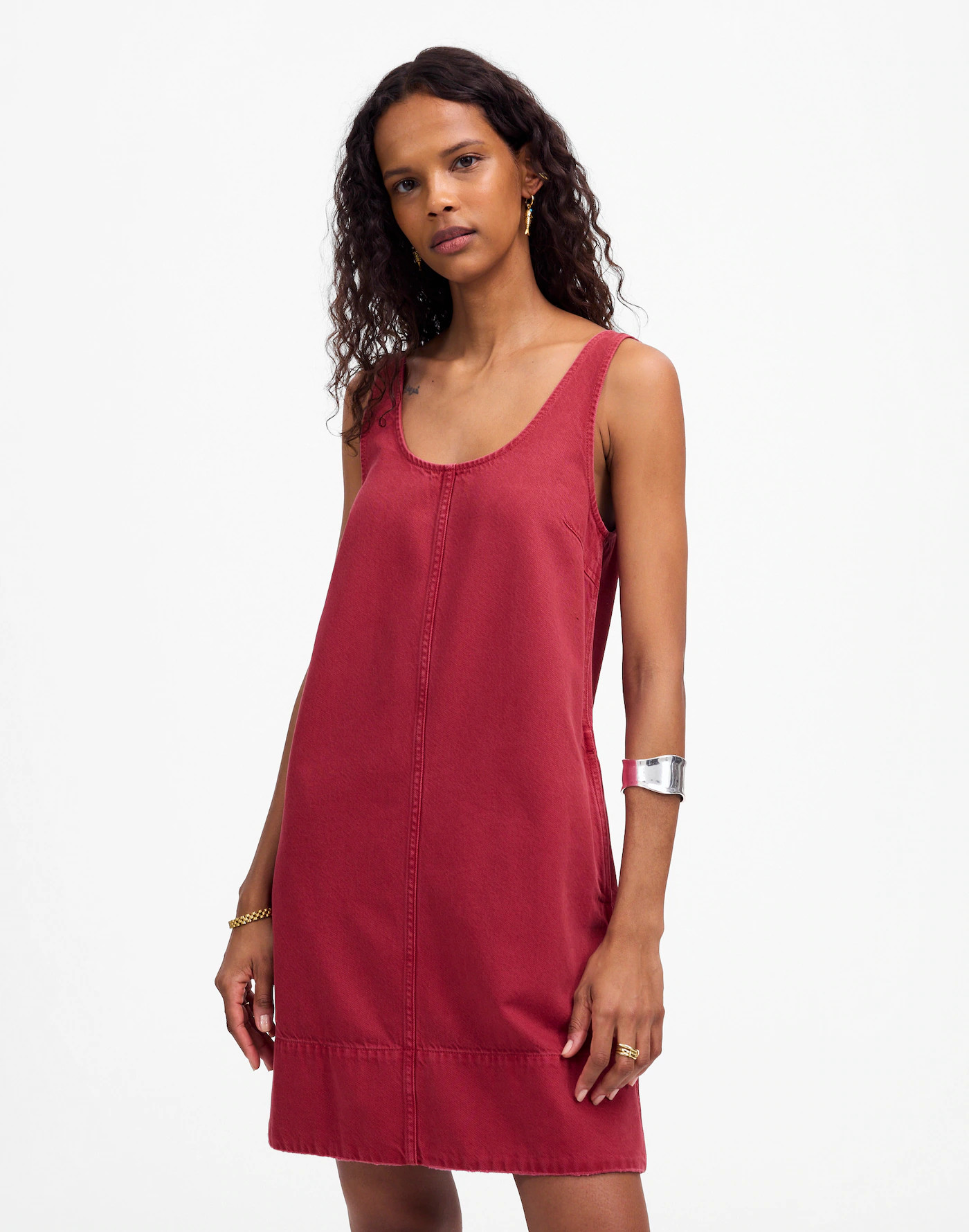 Denim Scoopneck Mini Dress | Madewell | Madewell