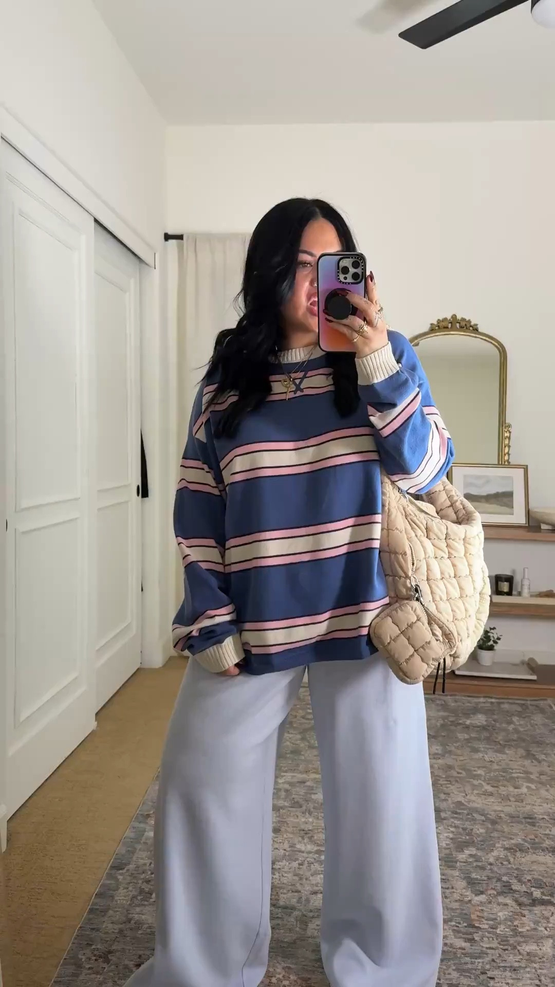 wearing a size large in the pants and xl in the sweater!!


Aerie, aerie fashion, midsize fashion, aerie midsize, loungewear, sweater, striped sweater outfit, Tori block

#LTKootd #LTKxAerie #LTKgrwm